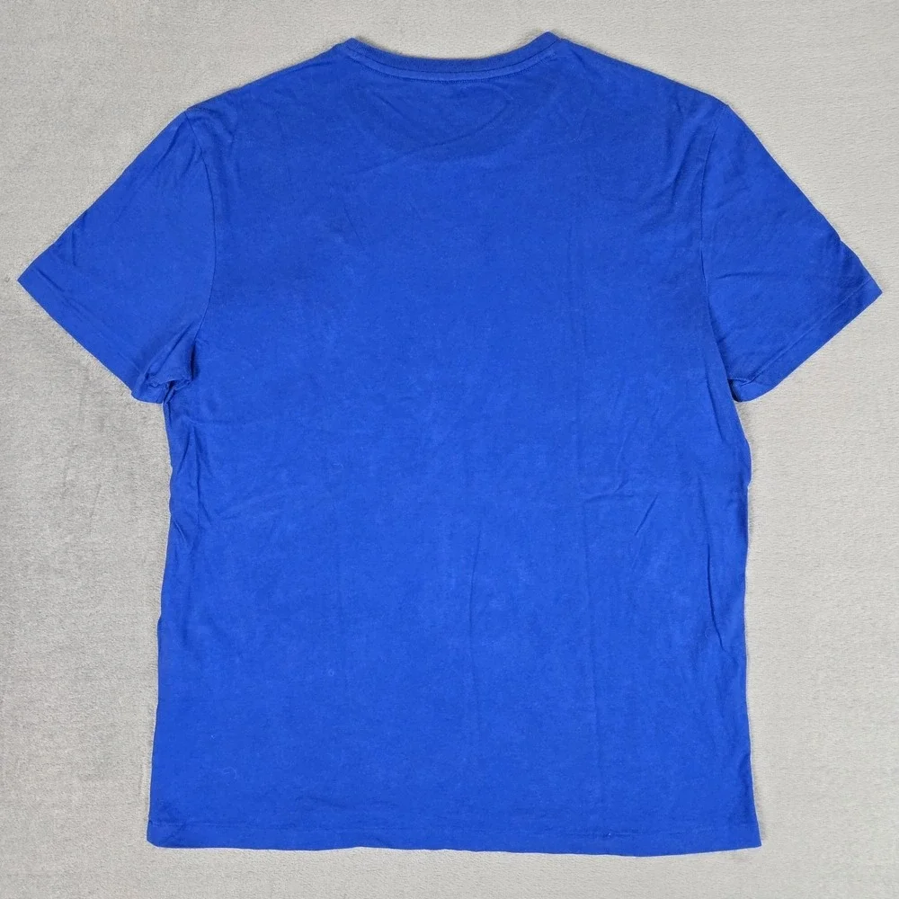 Polo Ralph Lauren T-Shirt Mens Large Big Pony Jersey Blue #3 Cotton Short Sleeve